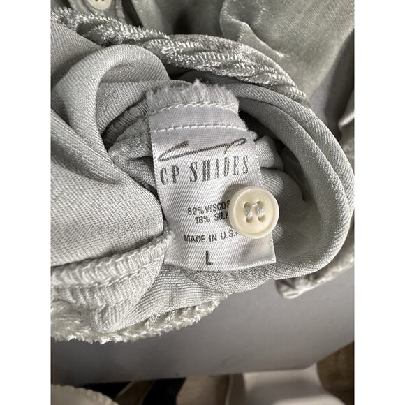 CP Shades + Garnet Hill Romy Velvet Silk Button Down Shirt Sz L Holiday USA $378 - Picture 6 of 11